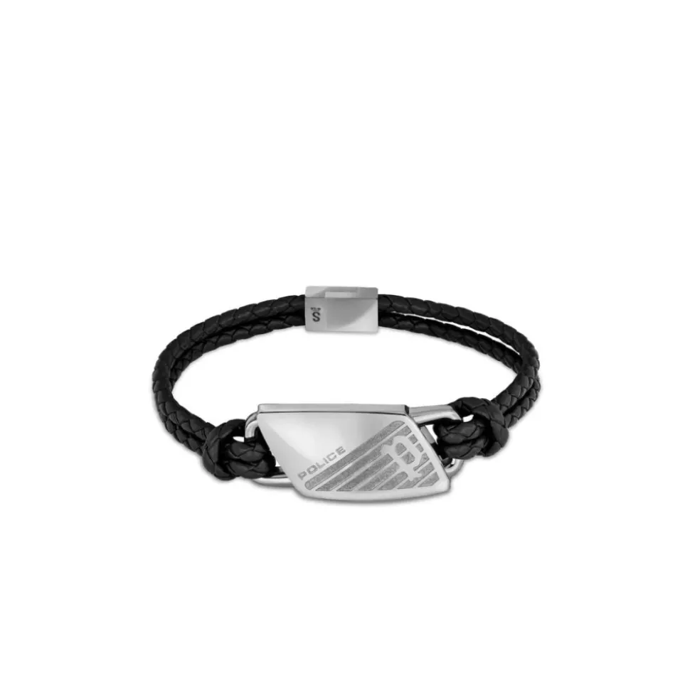 Pulsera Hombre Cuero Negro MATOBO PJ.26559BLS/01