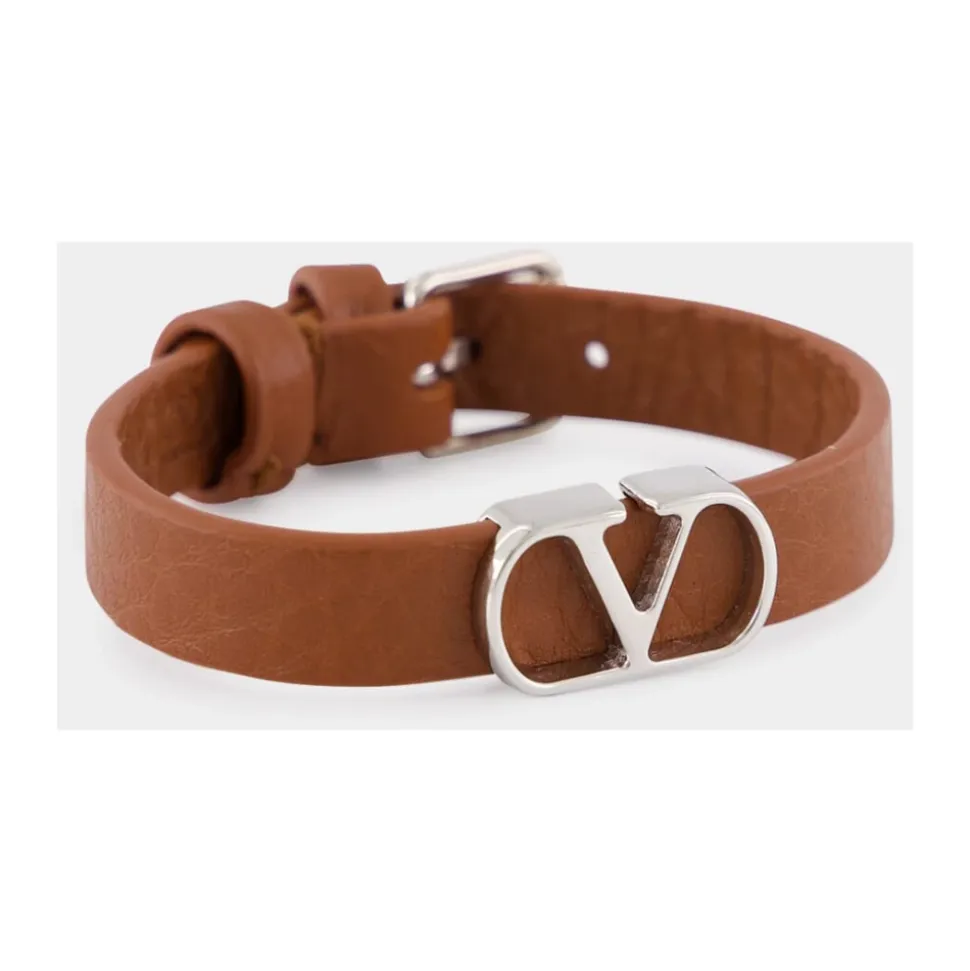 Pulsera VLogo de cuero
