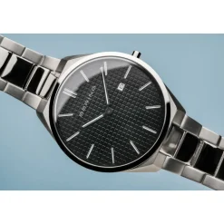 Reloj de Hombre Ultra Slim 40 mm 3 ATM Cristal de Zafiro Diseño Delgado Pulsera Banda de Acero Inoxidable con Elementos de Acero Inoxidable 17240-702