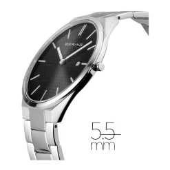 Reloj de Hombre Ultra Slim 40 mm 3 ATM Cristal de Zafiro Diseño Delgado Pulsera Banda de Acero Inoxidable con Elementos de Acero Inoxidable 17240-702