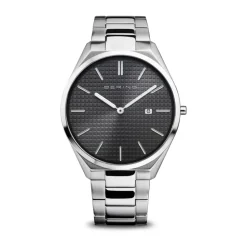 Reloj de Hombre Ultra Slim 40 mm 3 ATM Cristal de Zafiro Diseño Delgado Pulsera Banda de Acero Inoxidable con Elementos de Acero Inoxidable 17240-702