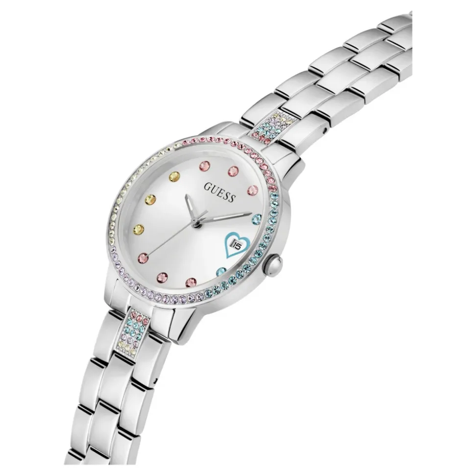 Reloj de pulsera para mujer TRES DE CORAZONES plata 34 mm GW0657L1