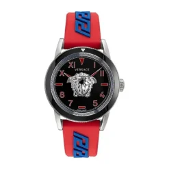 Reloj Hombre V-Palazzo, Silicona Azul-Roja