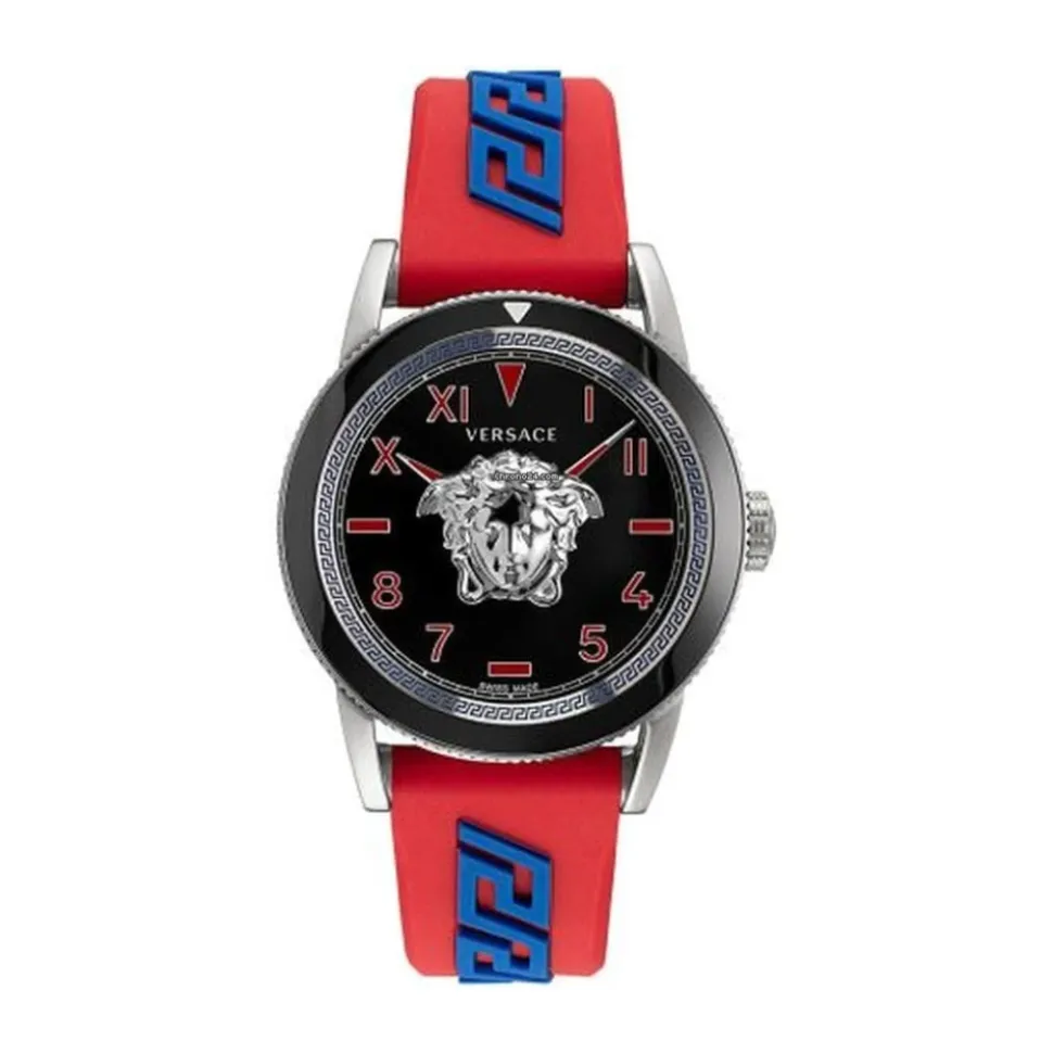 Reloj Hombre V-Palazzo, Silicona Azul-Roja