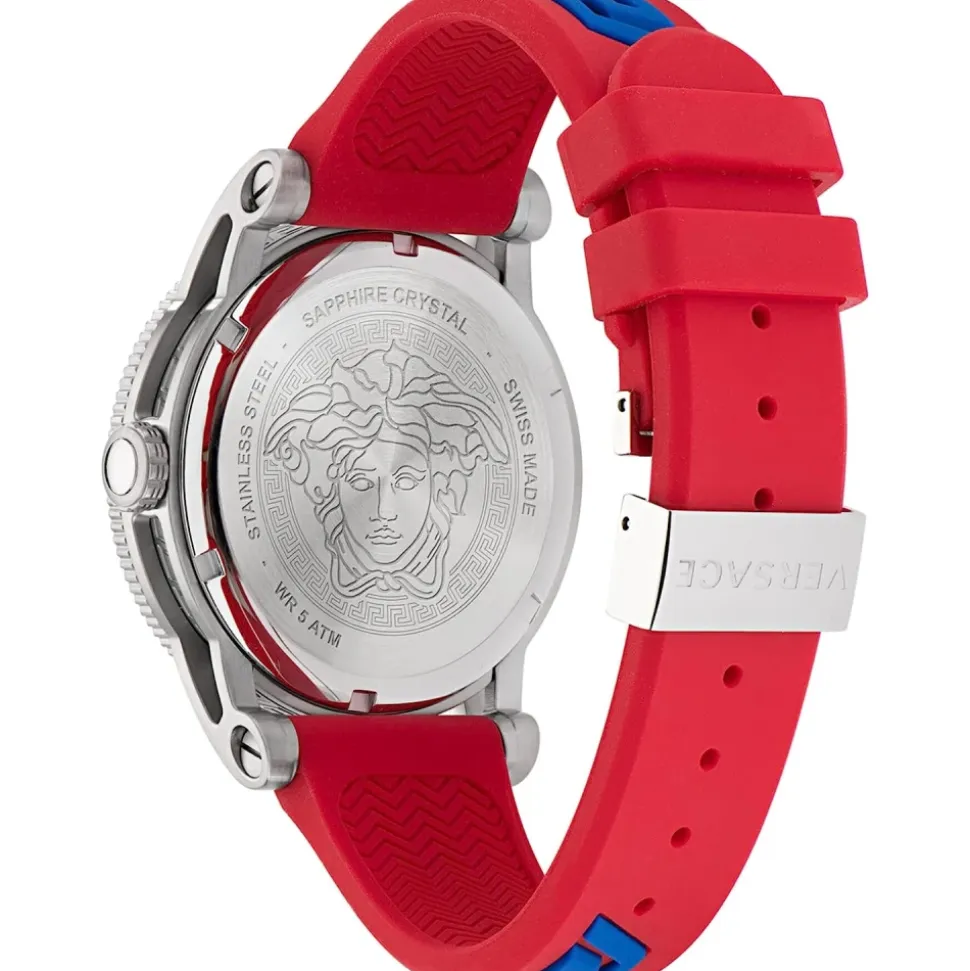 Reloj Hombre V-Palazzo, Silicona Azul-Roja