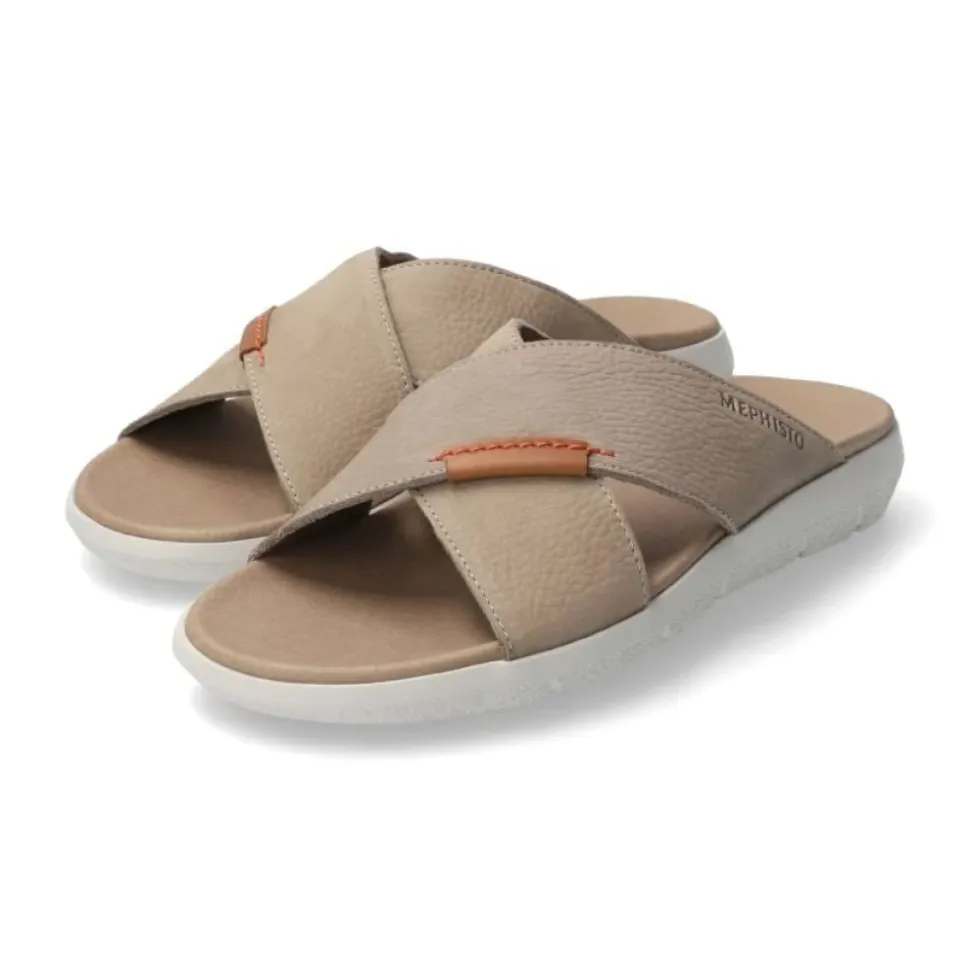 Sandalia de hombre beige - Calzado de cuero