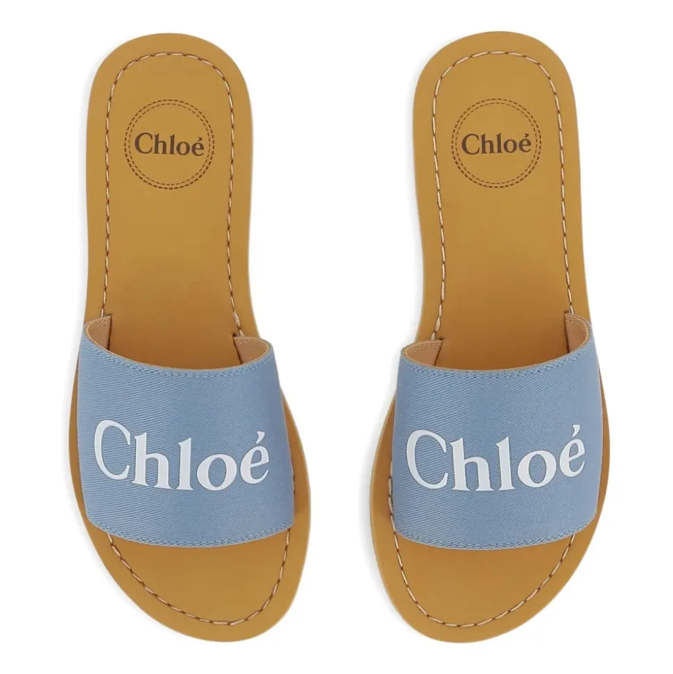 Sandalias con estampado del logo