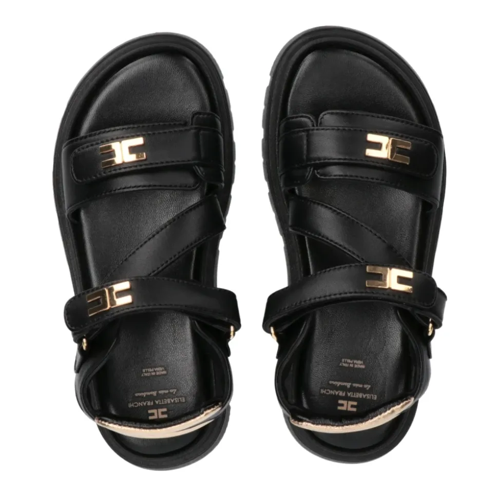 Sandalias con logo en la tira