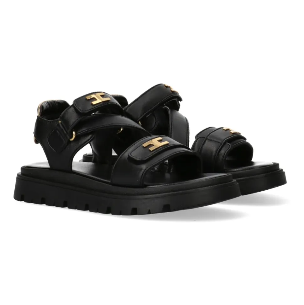 Sandalias con logo en la tira