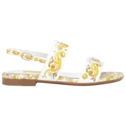 Sandalias de Cuero Amarillo Maiolica para Niñas
