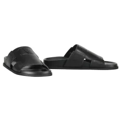 Sandalias de Cuero con Detalle de Logo
