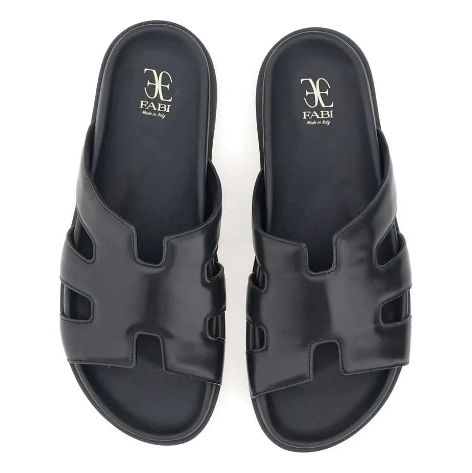 Sandalias de Cuero con Tiras Caladas