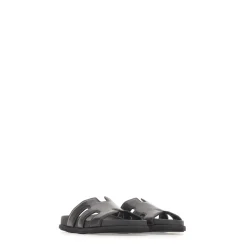 Sandalias de Cuero con Tiras Caladas