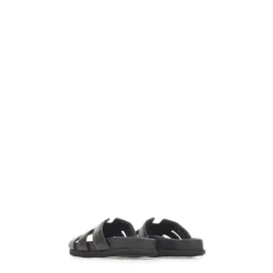 Sandalias de Cuero con Tiras Caladas