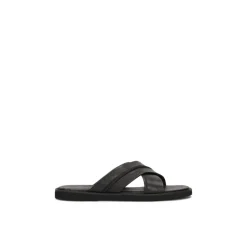 Sandalias de cuero para hombre con correas cruzadas