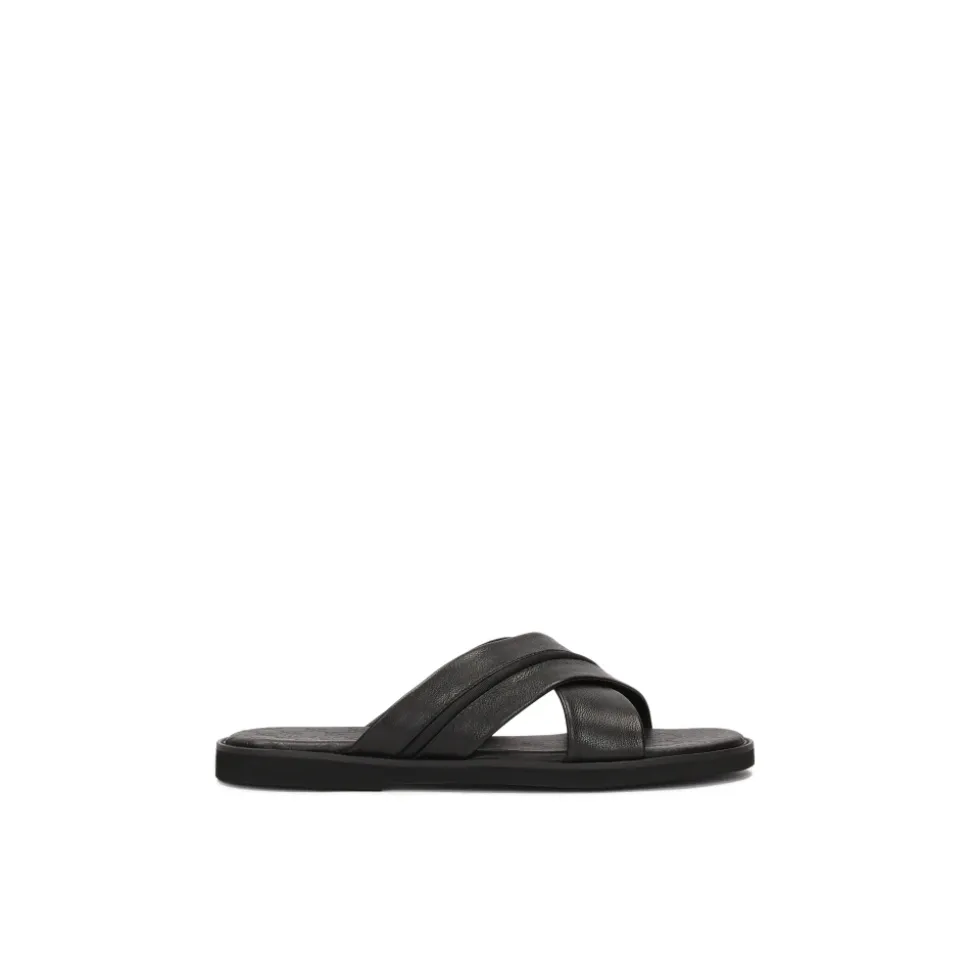 Sandalias de cuero para hombre con correas cruzadas