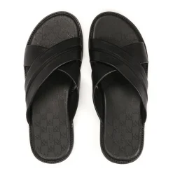 Sandalias de cuero para hombre con correas cruzadas