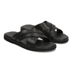 Sandalias de cuero para hombre con correas cruzadas