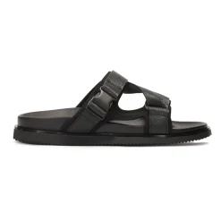 Sandalias de cuero para hombre en color negro