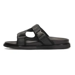 Sandalias de cuero para hombre en color negro