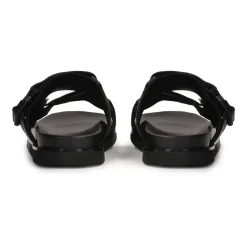 Sandalias de cuero para hombre en color negro
