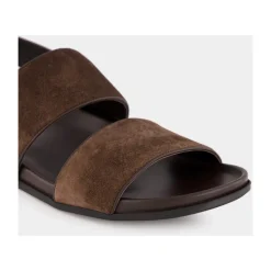 Sandalias Fussbett de ante marrón