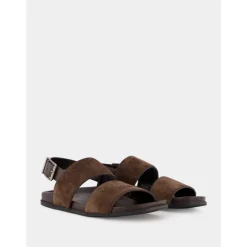 Sandalias Fussbett de ante marrón
