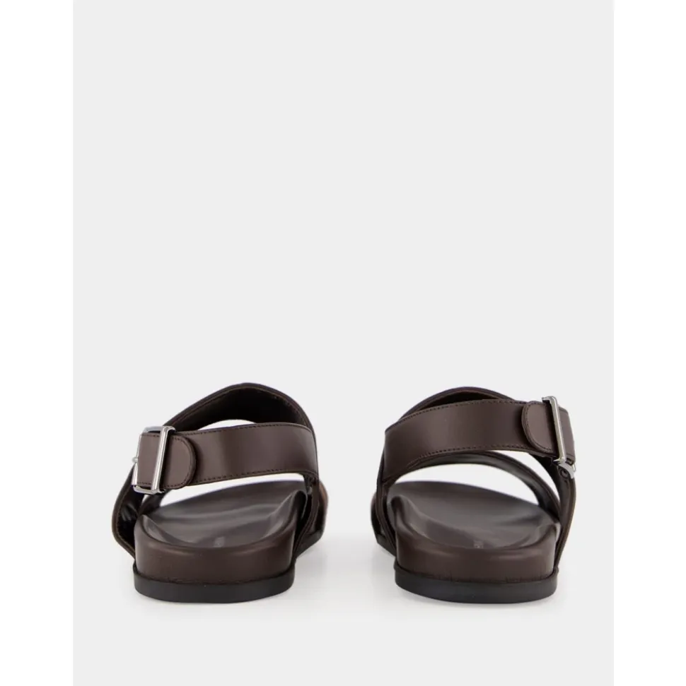 Sandalias Fussbett de ante marrón