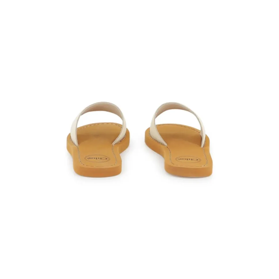 Sandalias Marfil Almendra Punta Abierta
