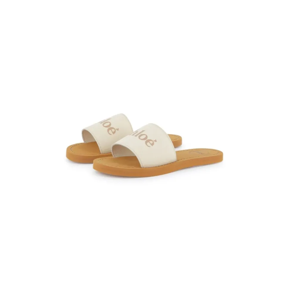 Sandalias Marfil Almendra Punta Abierta