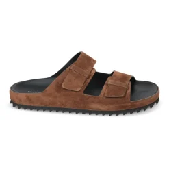 Sandalias Marrones con Hebilla Doble