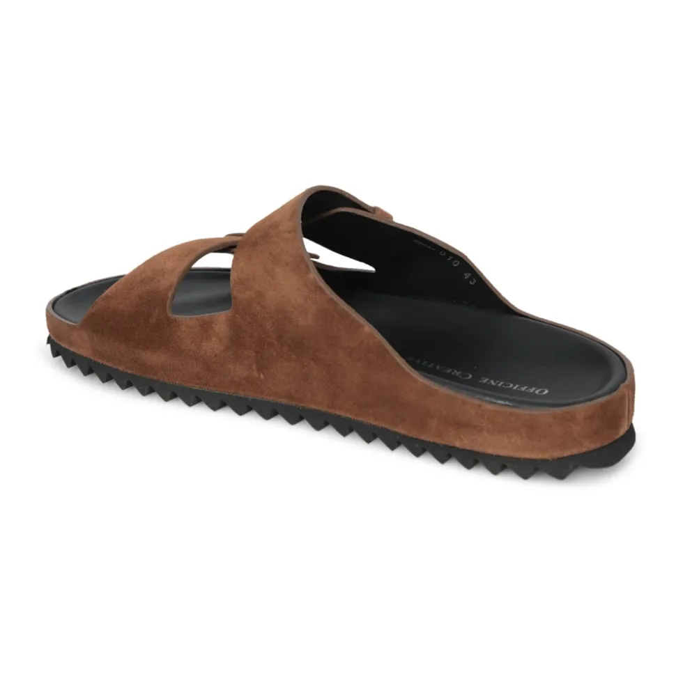 Sandalias Marrones con Hebilla Doble