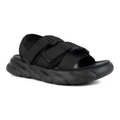 Sandalias Negras Casuales Planas para Hombre