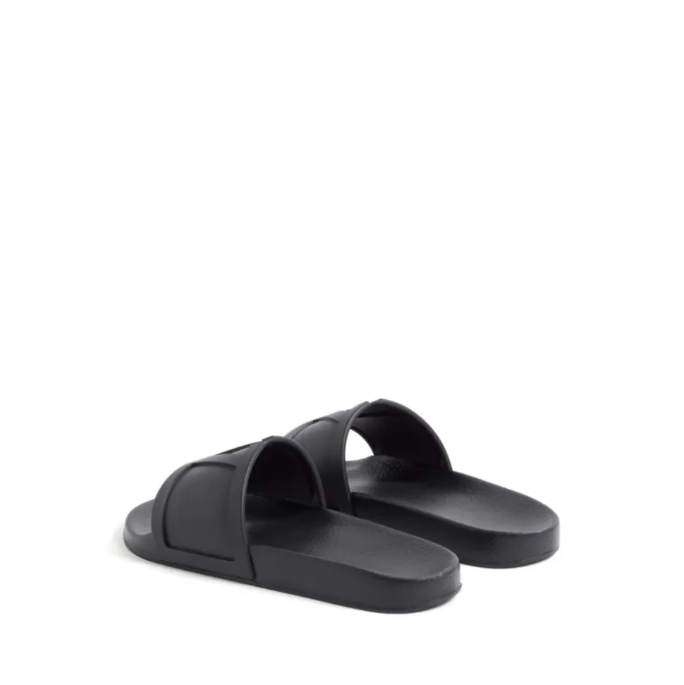 Sandalias Negras con Logo V