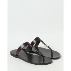 Sandalias Planas de Cuero de Lujo