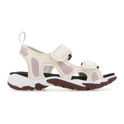 Sandalias planas elegantes con tela multicolor