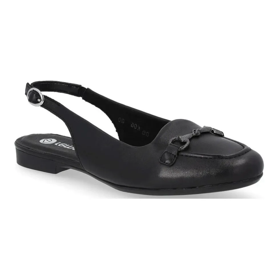 Sandalias planas negras para mujeres