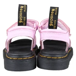 Sandalias Rosadas de Cuero con Cierre de Velcro