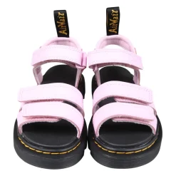 Sandalias Rosadas de Cuero con Cierre de Velcro