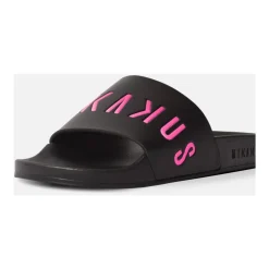 Sandalias Slide Negras y Rosas