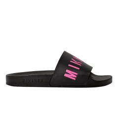 Sandalias Slide Negras y Rosas