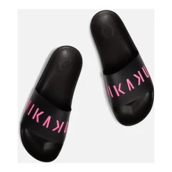 Sandalias Slide Negras y Rosas