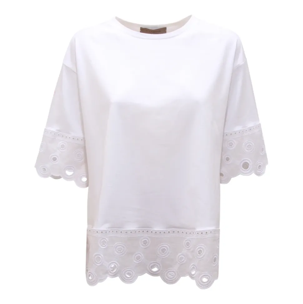 San Gallo Pois Ricamo T-Shirt