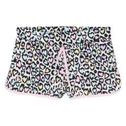 Shorts Infantiles Leopard Hearts con Detalles Rosas