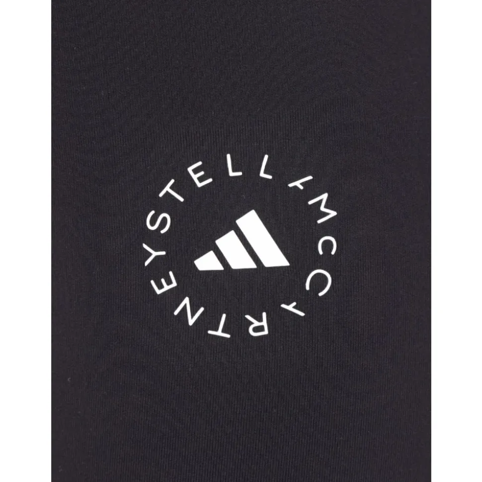 Shorts negros con logo de cintura alta