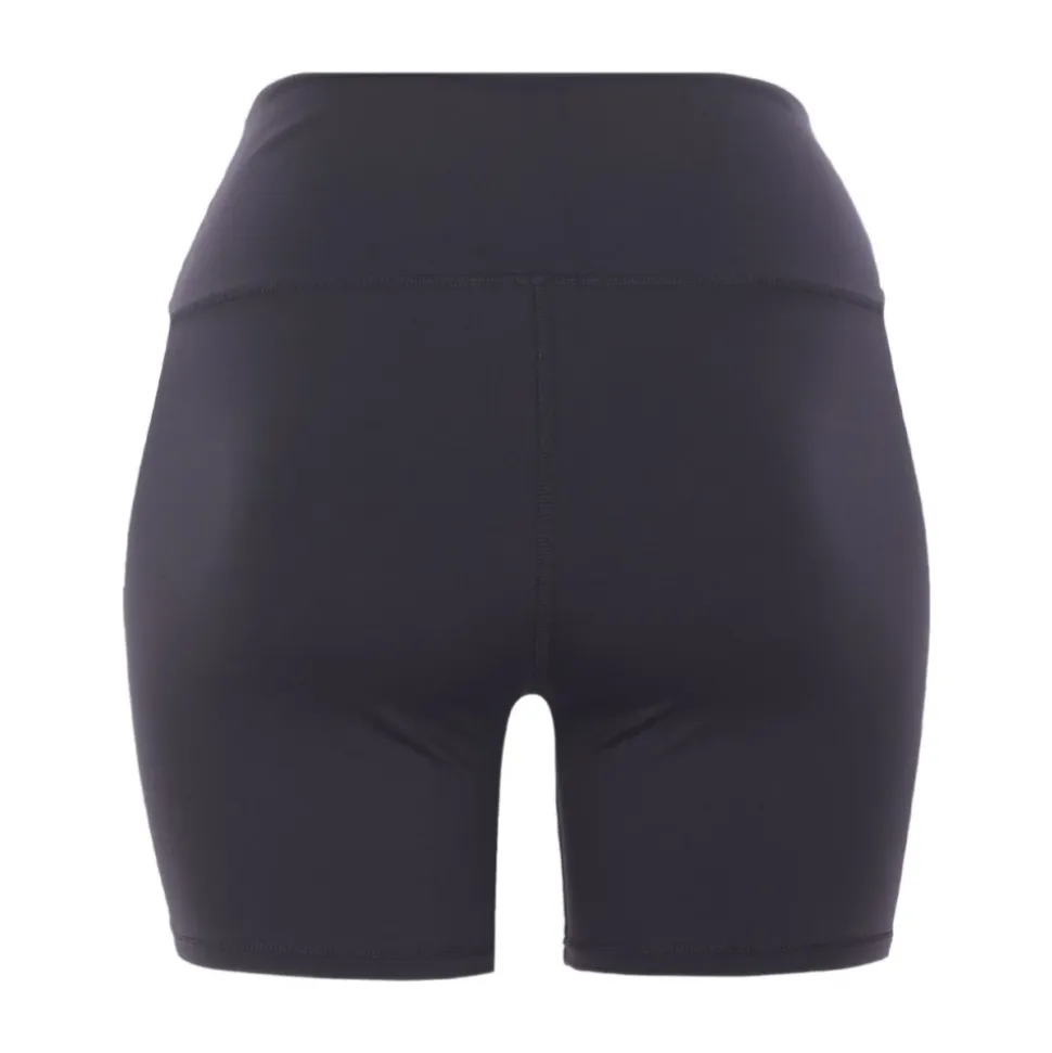Shorts negros con logo de cintura alta