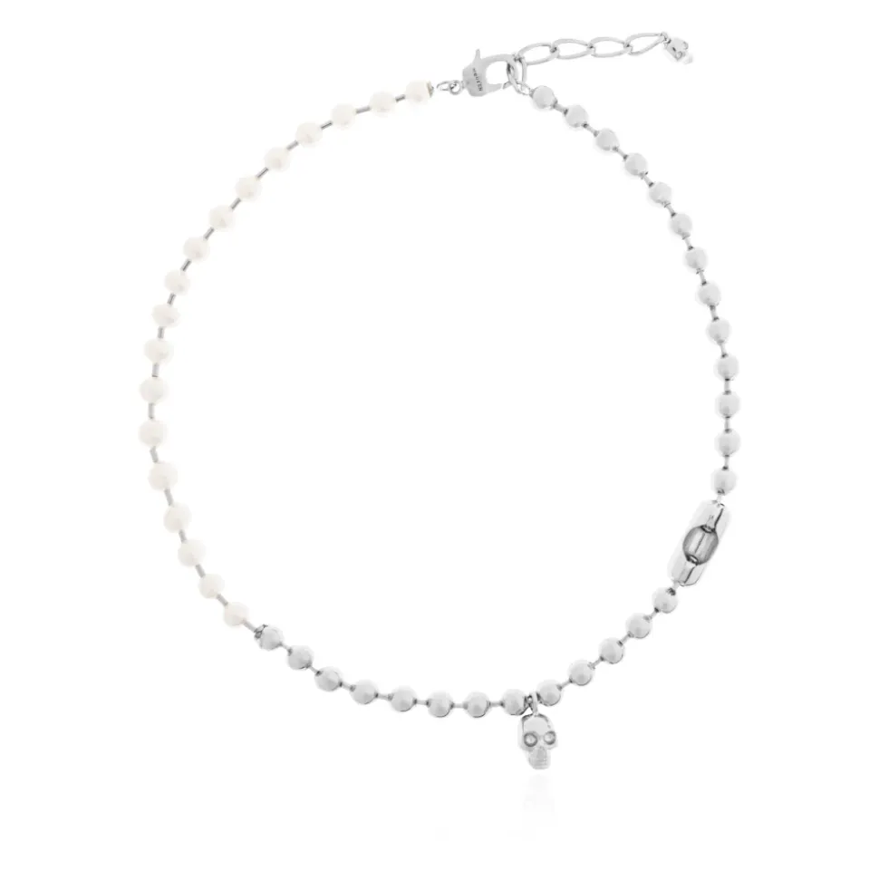 Skull & Pearl Necklace