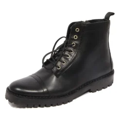 SLHRICKY Bota de cuero con puntera