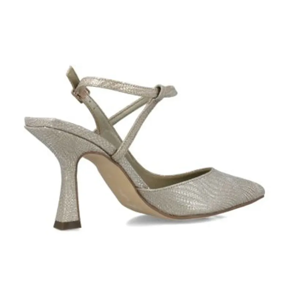 Slingback laminata con cinturino alla caviglia