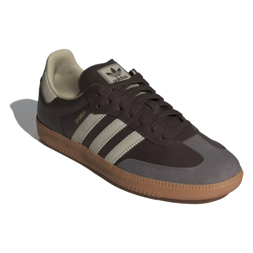Sneakers Clásicas Samba OG Marrón Gris Oro